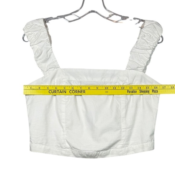 NWT Free People Ashley Tank, Cropped, Optic White, Size Medium - Picture 4 of 9